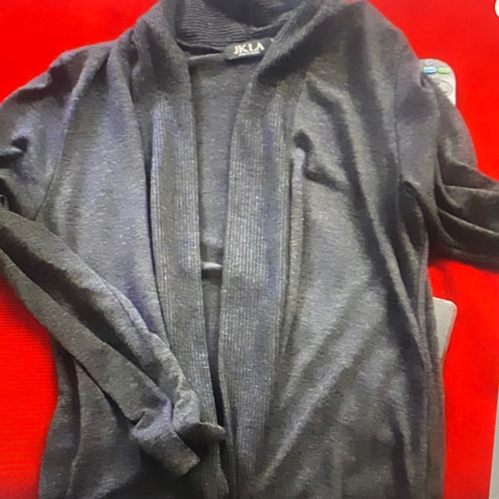 JKLA Men's Charcoal Cardigan Sweater
